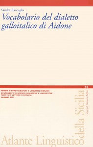 Book Cover: Vocabolario del dialetto galloitalico di Aidone